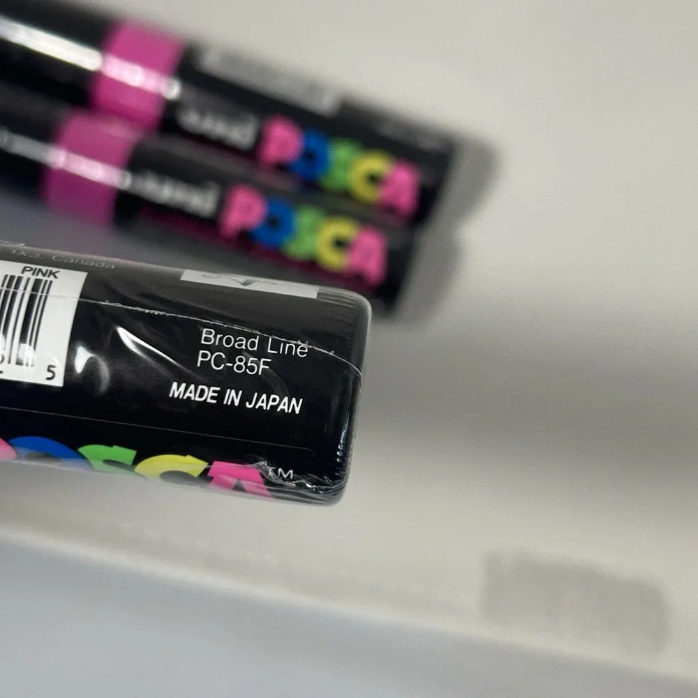 Posca PC-85F Paint Marker Broad Chisel Fluorescent Pink 3pc Neon Art DIY Marker
